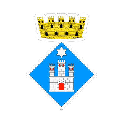 Escut dAlforja (Spain) (Coat of Arms) STICKER Vinyl Kiss-Cut Decal 6 Inch White - The Sticker Space