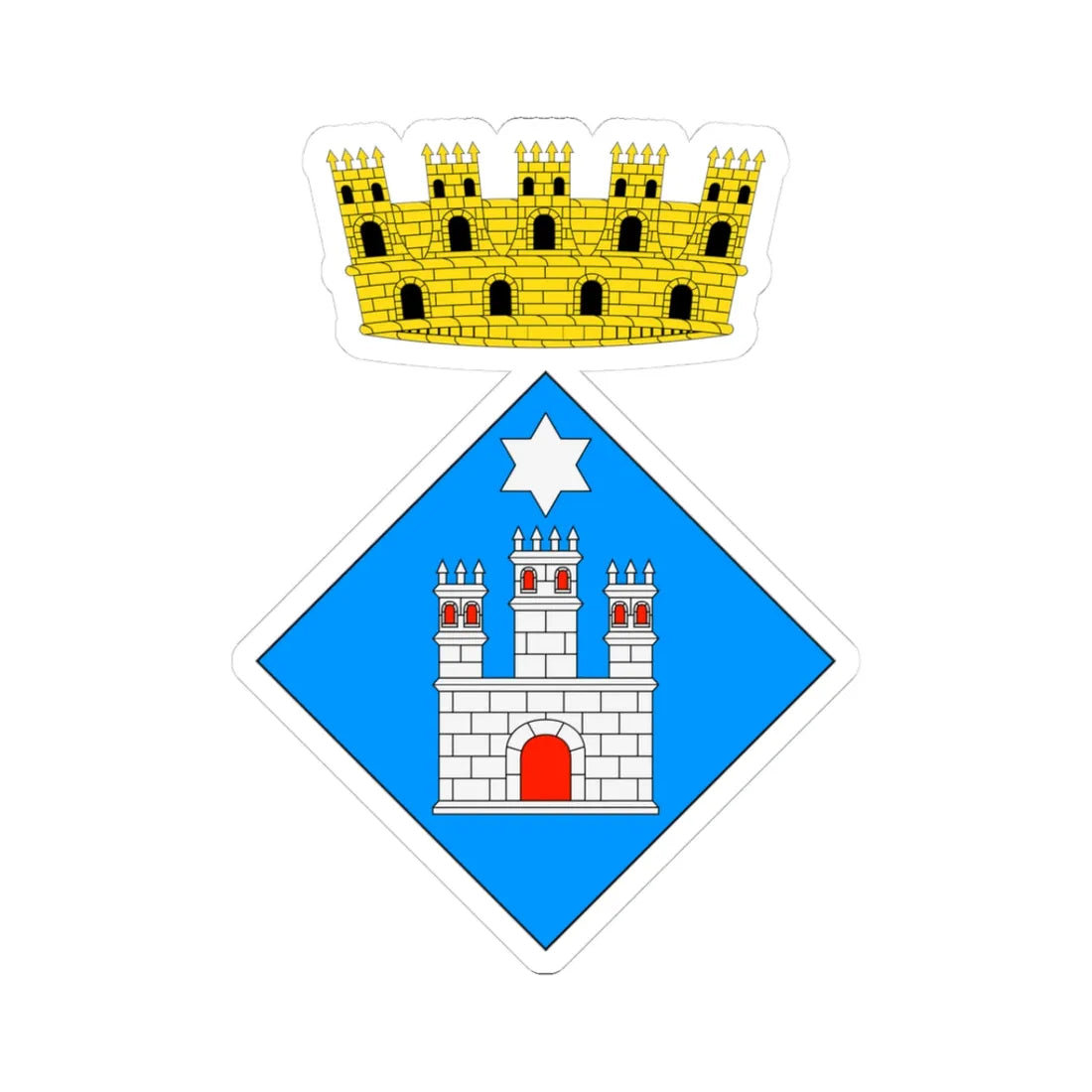 Escut dAlforja (Spain) (Coat of Arms) STICKER Vinyl Kiss-Cut Decal - The Sticker Space