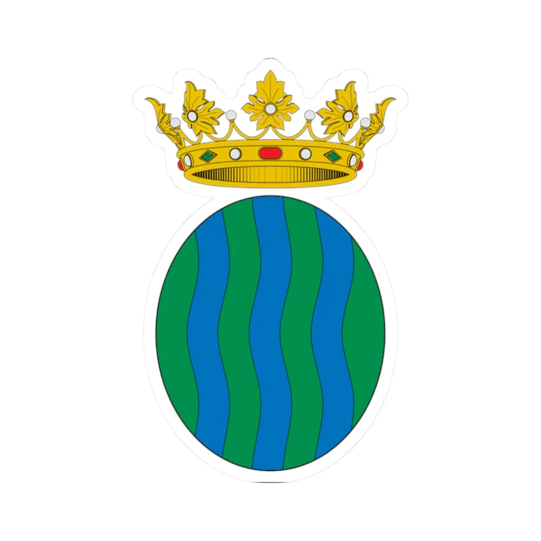 Escut dAndorra la Vella (Andorra) (Coat of Arms) STICKER Vinyl Kiss-Cut Decal 2 Inch White - The Sticker Space