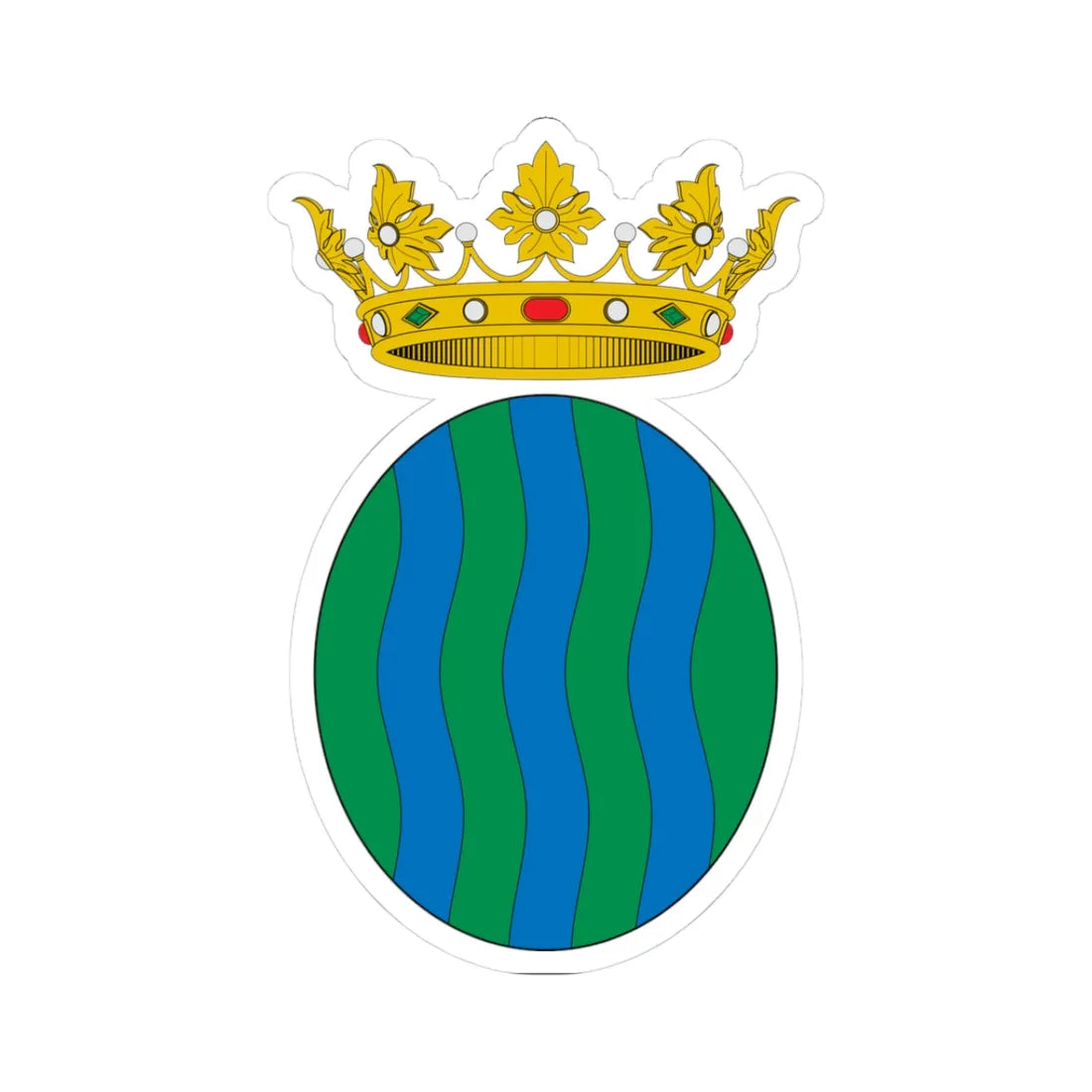 Escut dAndorra la Vella (Andorra) (Coat of Arms) STICKER Vinyl Kiss-Cut Decal 3 Inch White - The Sticker Space