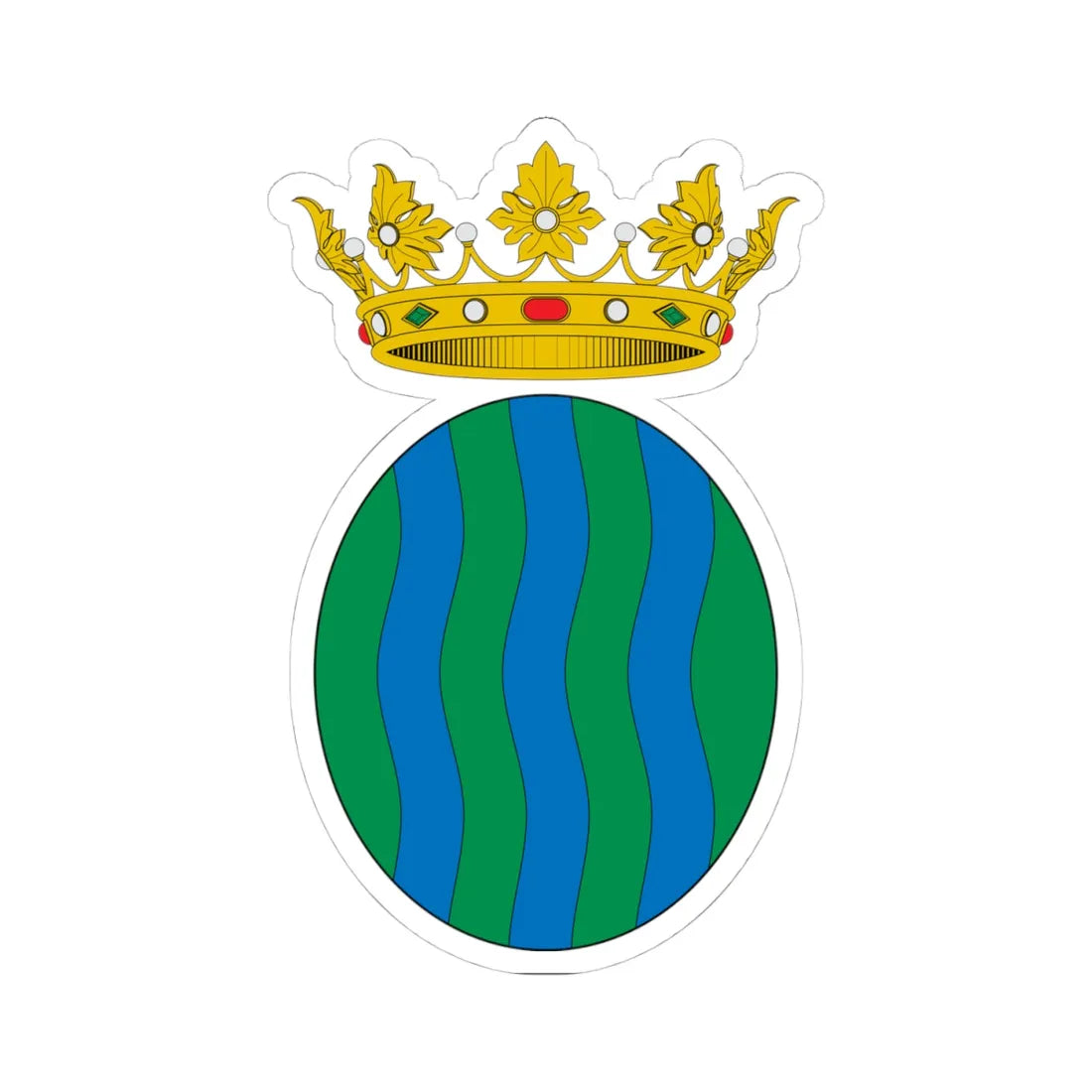 Escut dAndorra la Vella (Andorra) (Coat of Arms) STICKER Vinyl Kiss-Cut Decal 4 Inch White - The Sticker Space
