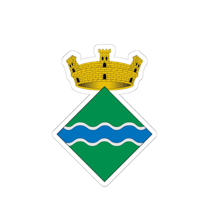 Escut de Bescanó THV-ES (Spain) (Coat of Arms) STICKER Vinyl Kiss-Cut Decal 6 Inch White - The Sticker Space