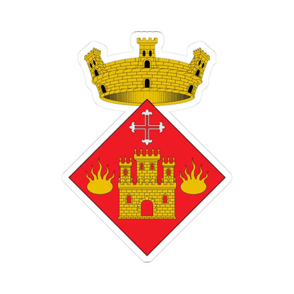 Escut de Brunyola (Spain) (Coat of Arms) STICKER Vinyl Kiss-Cut Decal 3 Inch White - The Sticker Space