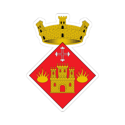 Escut de Brunyola (Spain) (Coat of Arms) STICKER Vinyl Kiss-Cut Decal 4 Inch White - The Sticker Space