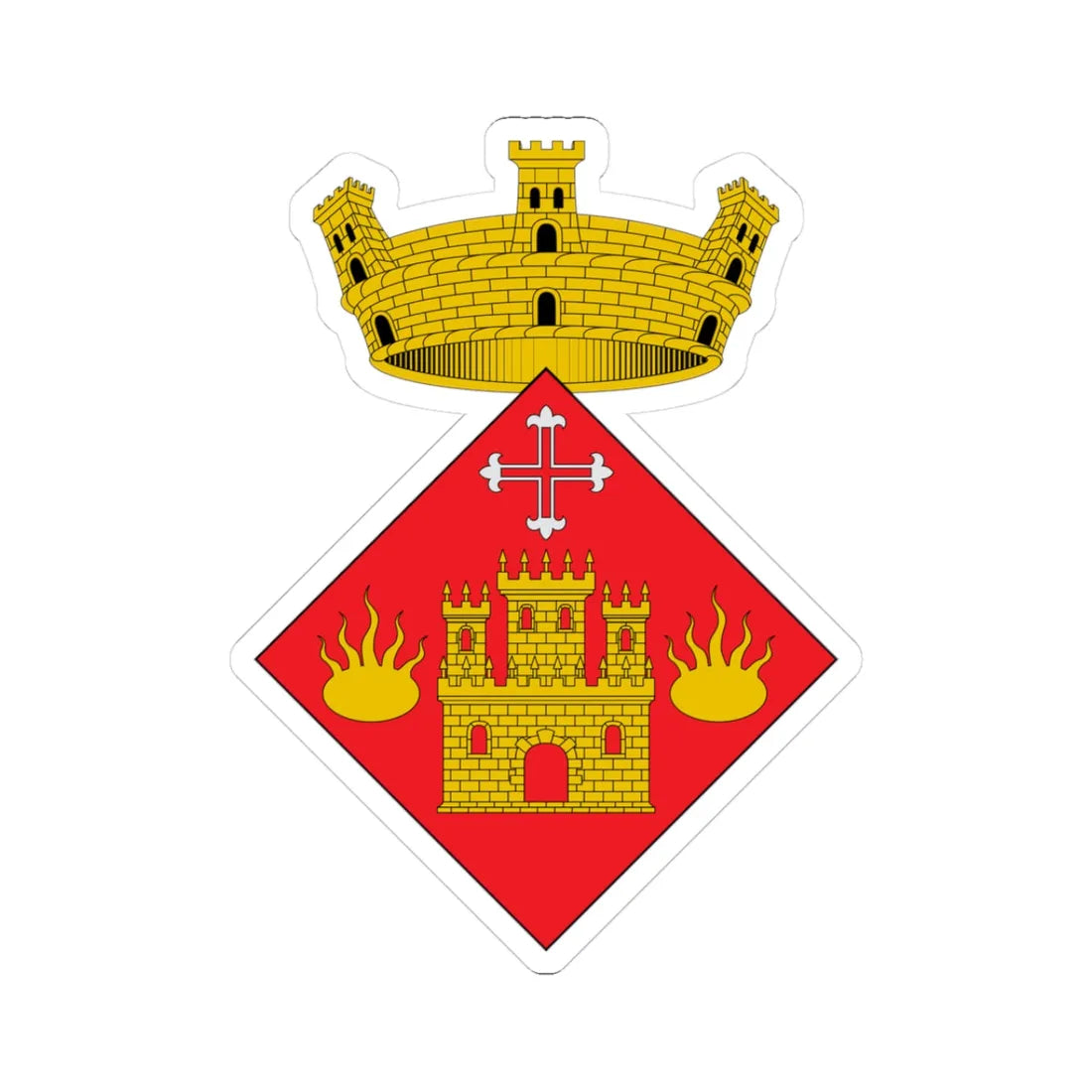 Escut de Brunyola (Spain) (Coat of Arms) STICKER Vinyl Kiss-Cut Decal - The Sticker Space