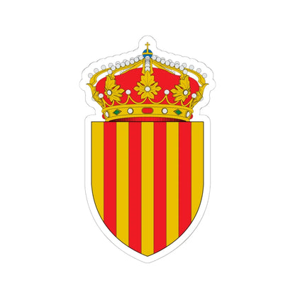 Escut de Catalunya apuntat (Spain) (Coat of Arms) STICKER Vinyl Kiss-Cut Decal 6 Inch White - The Sticker Space
