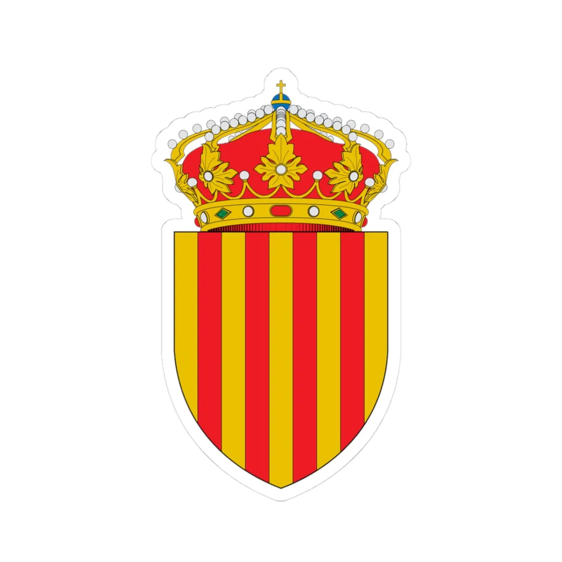 Escut de Catalunya apuntat (Spain) (Coat of Arms) STICKER Vinyl Kiss-Cut Decal - The Sticker Space