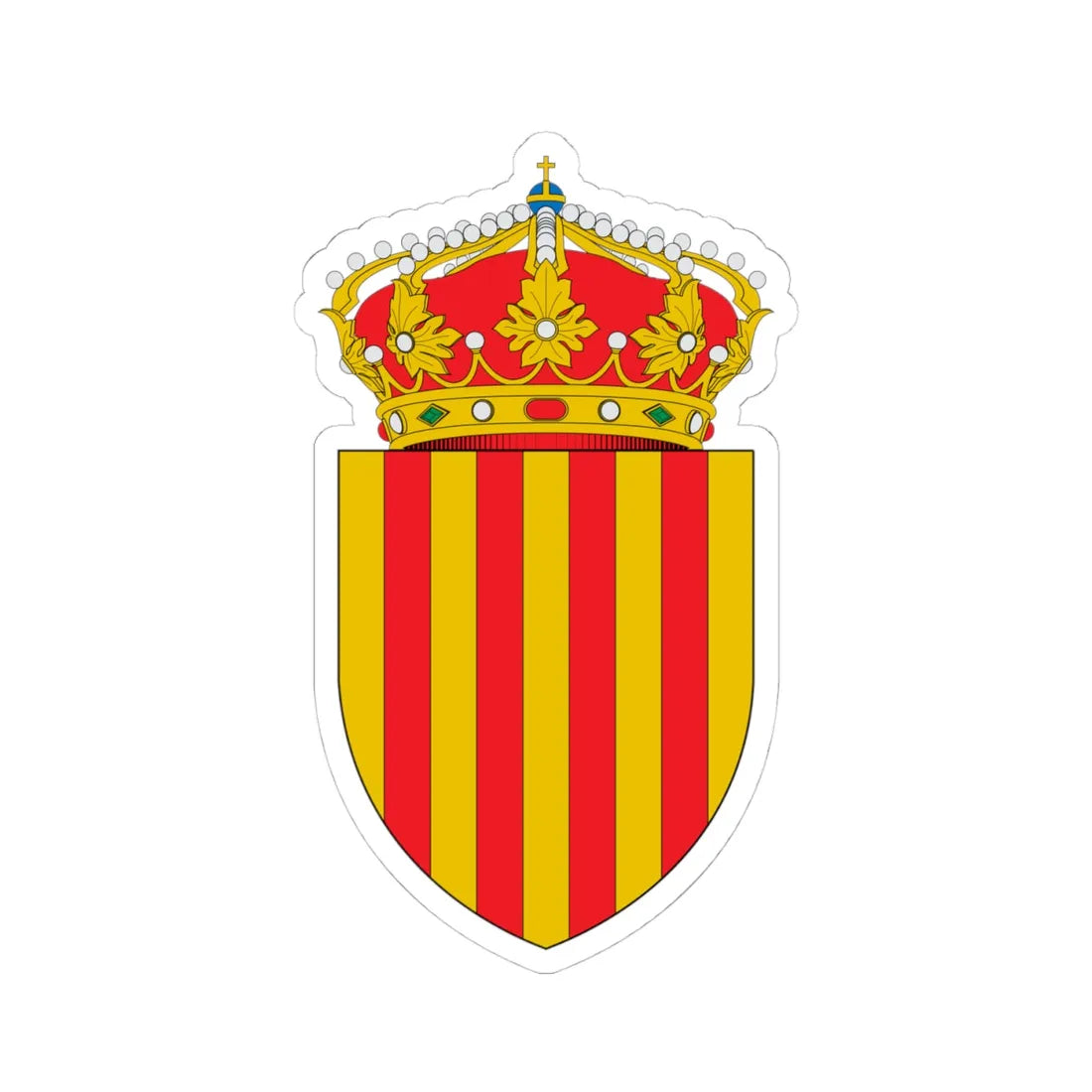 Escut de Catalunya apuntat (Spain) (Coat of Arms) STICKER Vinyl Kiss-Cut Decal - The Sticker Space