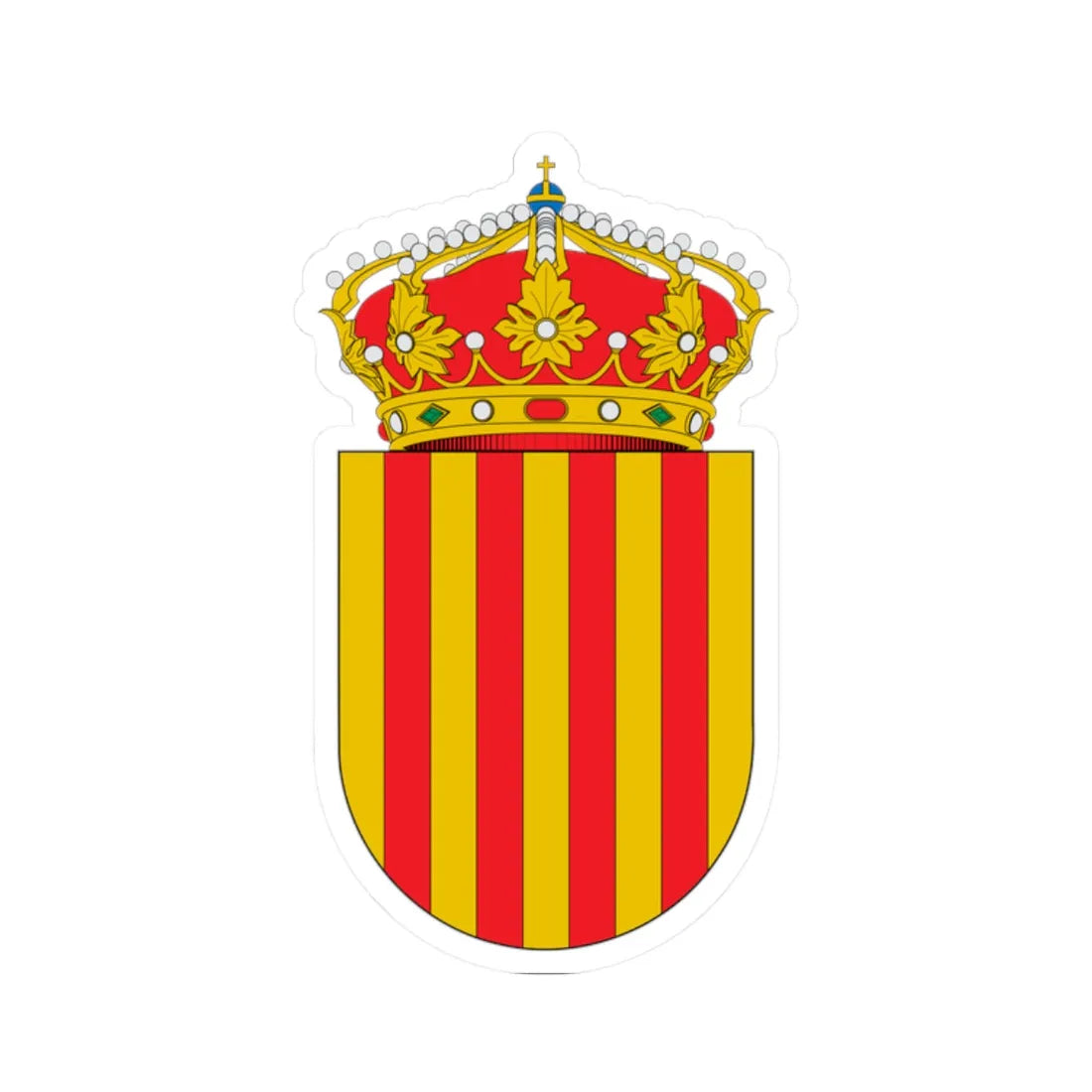 Escut de Catalunya (Spain) (Coat of Arms) STICKER Vinyl Kiss-Cut Decal 2 Inch White - The Sticker Space