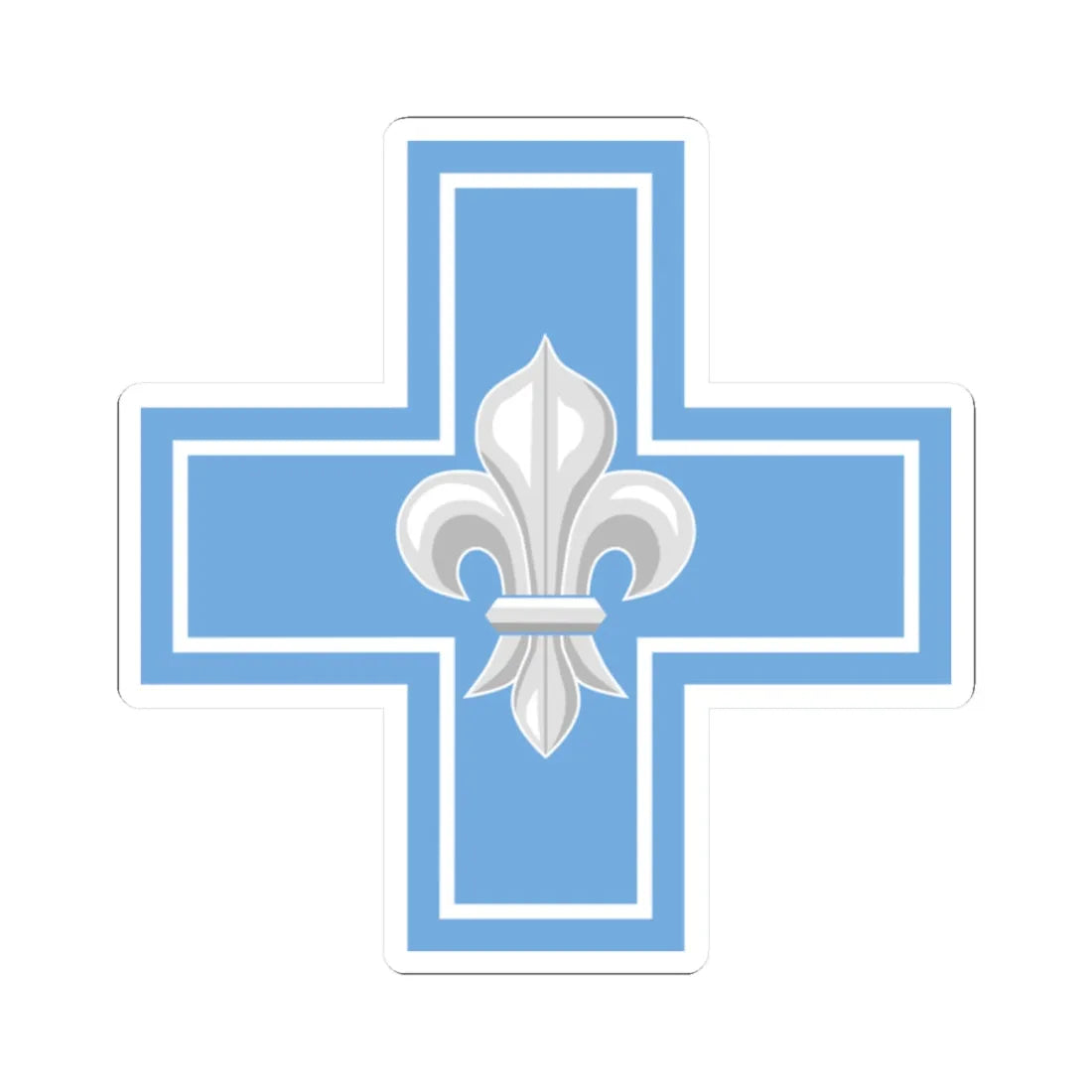 ESGA Cruz Lilium FAA (Argentina) (Coat of Arms) STICKER Vinyl Kiss-Cut Decal 2 Inch White - The Sticker Space