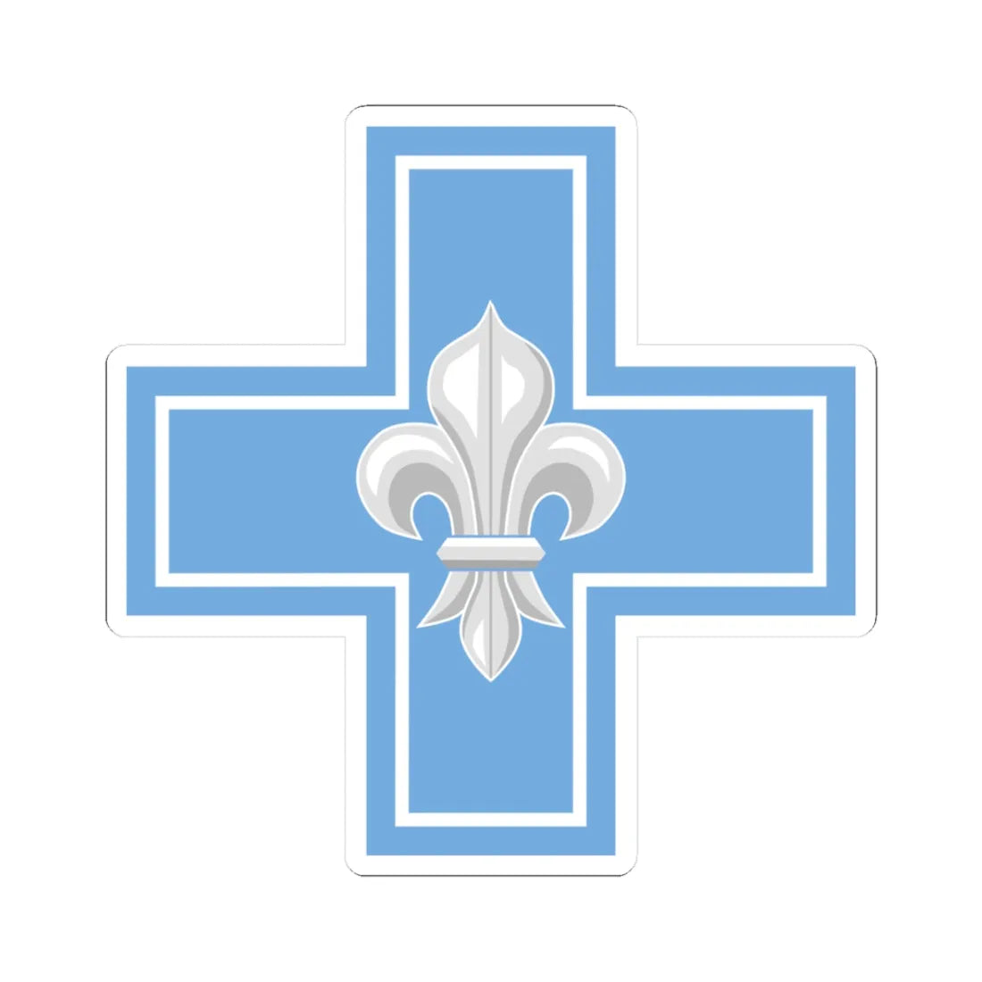 ESGA Cruz Lilium FAA (Argentina) (Coat of Arms) STICKER Vinyl Kiss-Cut Decal 3 Inch White - The Sticker Space