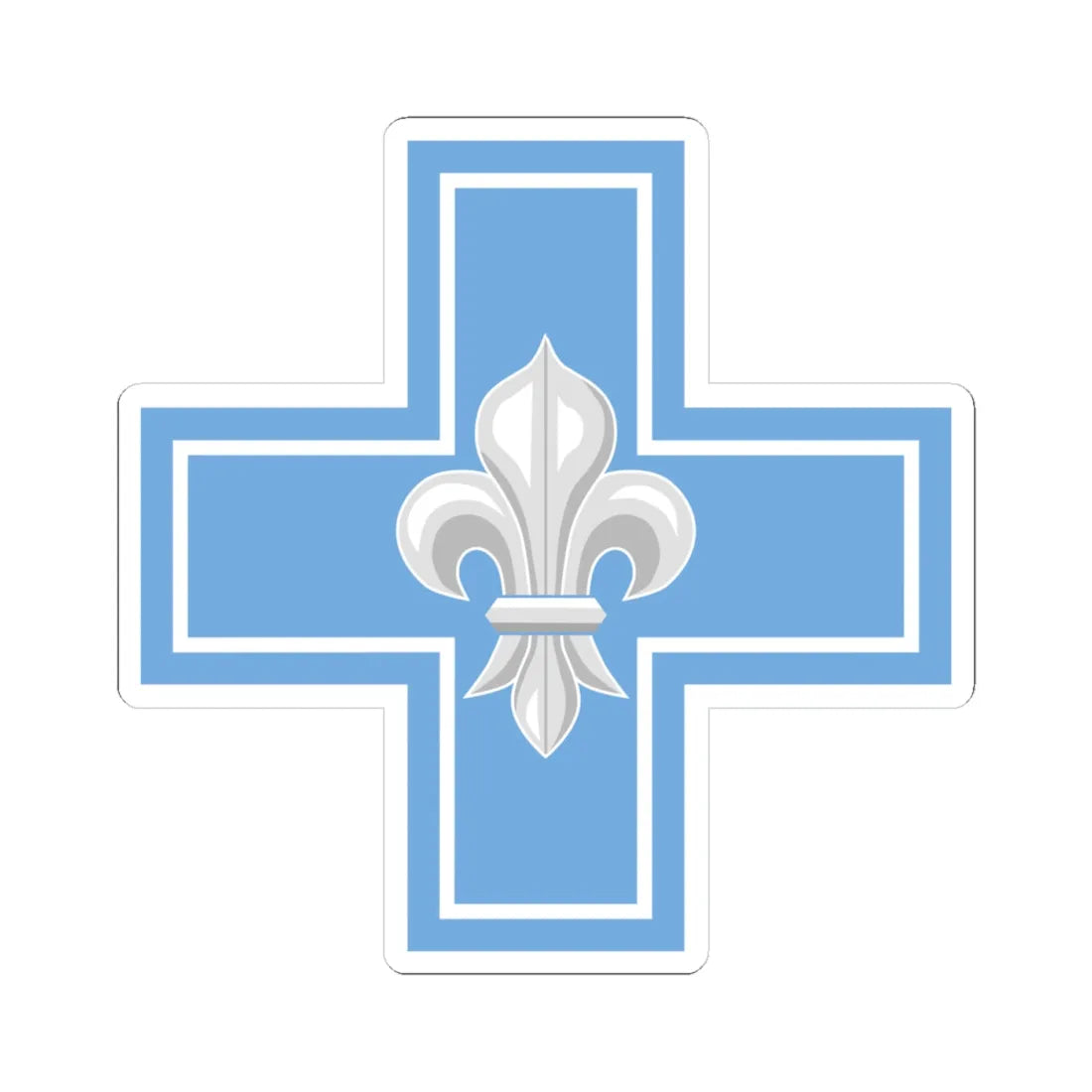 ESGA Cruz Lilium FAA (Argentina) (Coat of Arms) STICKER Vinyl Kiss-Cut Decal 4 Inch White - The Sticker Space