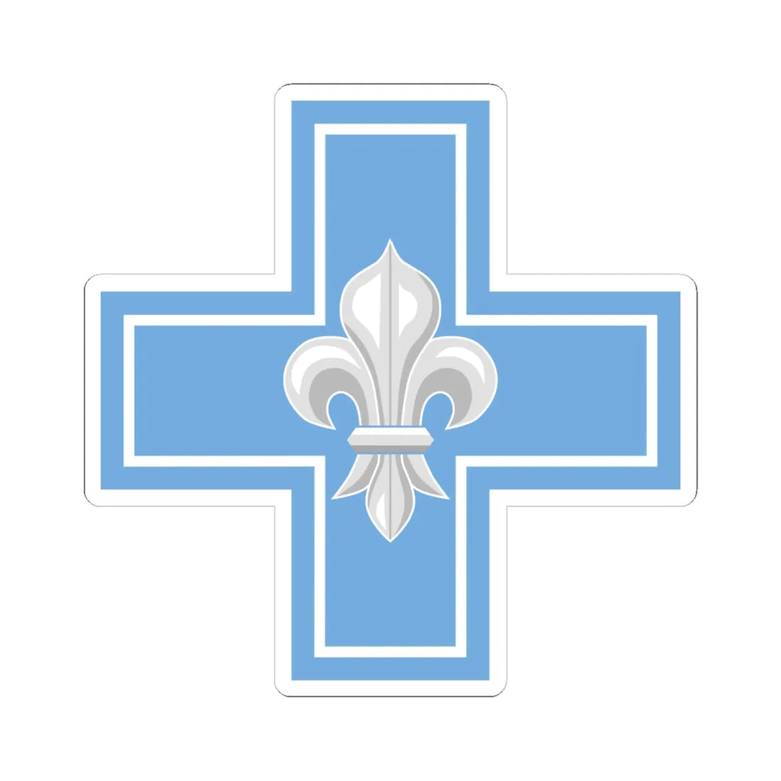 ESGA Cruz Lilium FAA (Argentina) (Coat of Arms) STICKER Vinyl Kiss-Cut Decal 6 Inch White - The Sticker Space