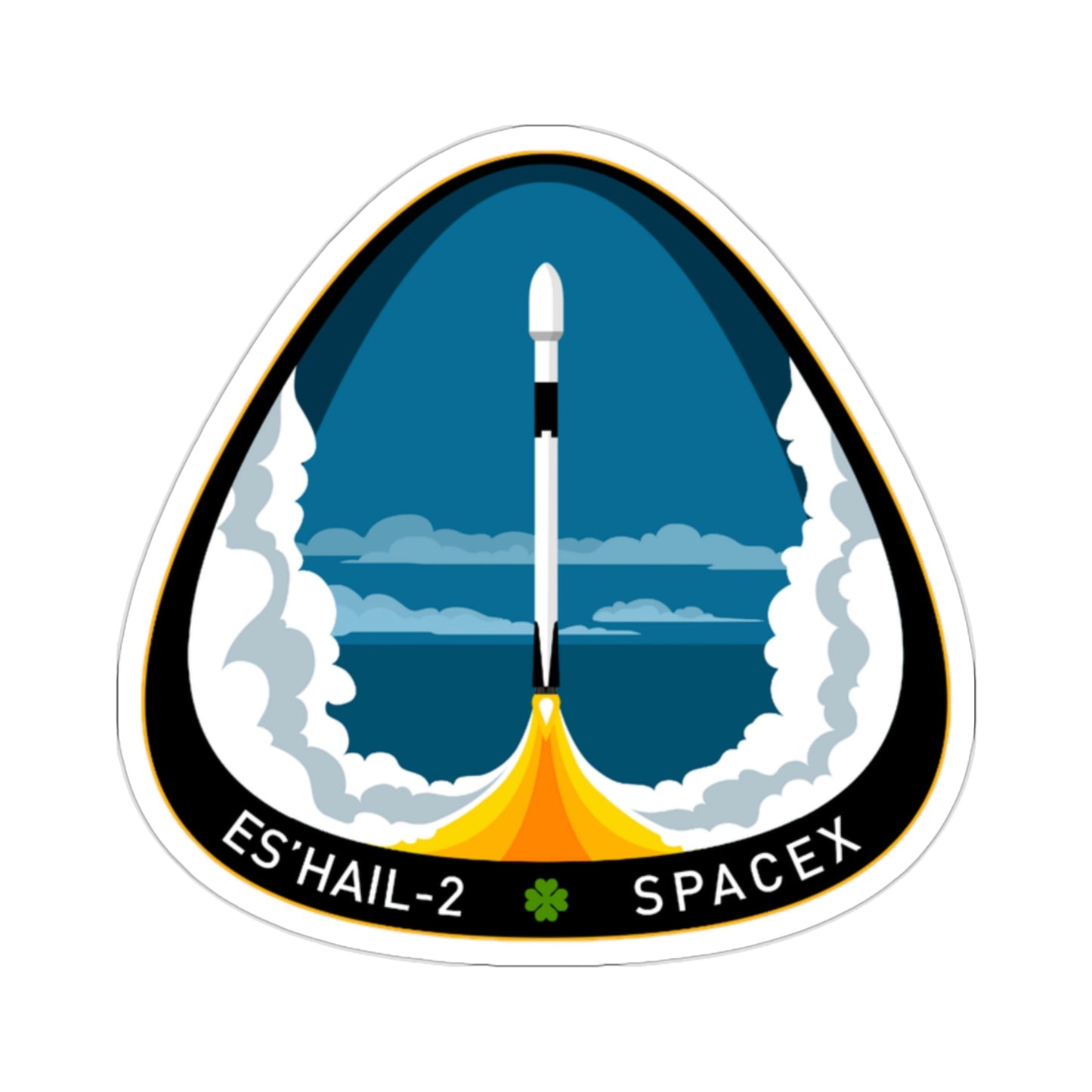 Es’hail-2 (SpaceX) STICKER Vinyl Die-Cut Decal-2 Inch-The Sticker Space