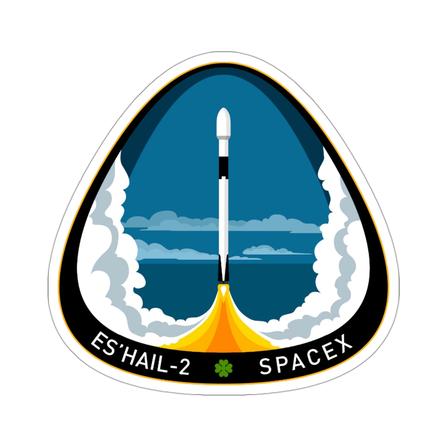 Es’hail-2 (SpaceX) STICKER Vinyl Die-Cut Decal-3 Inch-The Sticker Space