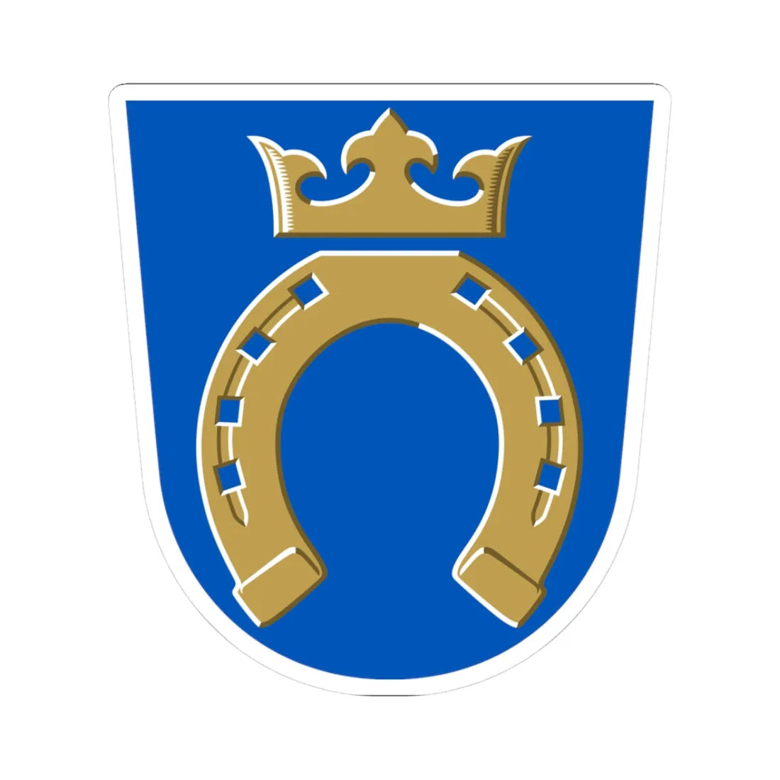 Espoo.vaakuna (Finland) (Coat of Arms) STICKER Vinyl Kiss-Cut Decal 3 Inch White - The Sticker Space