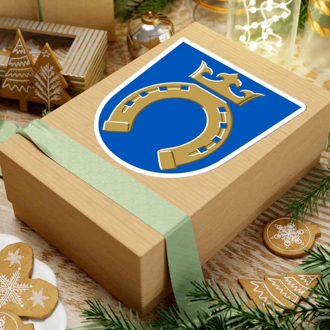 Espoo.vaakuna (Finland) (Coat of Arms) STICKER Vinyl Kiss-Cut Decal - The Sticker Space