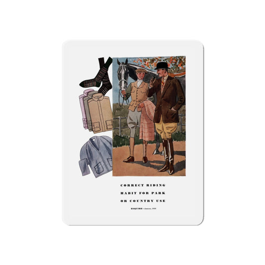 Esquire Fashion Illustration, Autumn 1933 (13) (Magazine Illustration) Refrigerator Magnet-6 × 6"-The Sticker Space