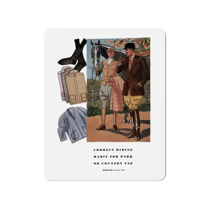 Esquire Fashion Illustration, Autumn 1933 (13) (Magazine Illustration) Refrigerator Magnet - The Sticker Space