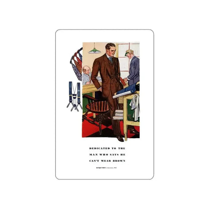 Esquire Fashion Illustration, Autumn 1933 (6) (Magazine Illustration) STICKER Vinyl Die-Cut Decal - The Sticker Space