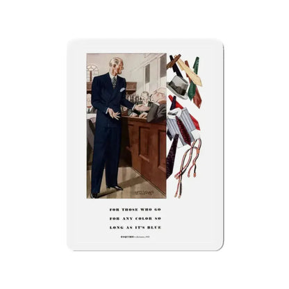 Esquire Fashion Illustration, Autumn 1933 (7) (Magazine Illustration) Refrigerator Magnet 2 Inch Die-Cut - The Sticker Space