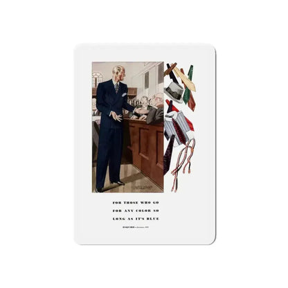 Esquire Fashion Illustration, Autumn 1933 (7) (Magazine Illustration) Refrigerator Magnet - The Sticker Space