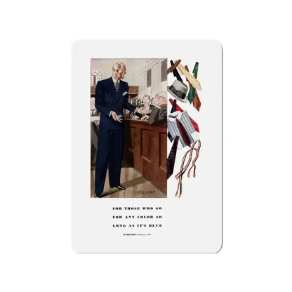 Esquire Fashion Illustration, Autumn 1933 (7) (Magazine Illustration) Refrigerator Magnet - The Sticker Space