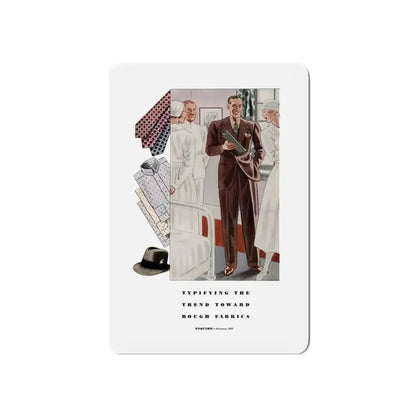 Esquire Fashion Illustration, Autumn 1933 (8) (Magazine Illustration) Refrigerator Magnet - The Sticker Space