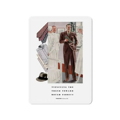 Esquire Fashion Illustration, Autumn 1933 (8) (Magazine Illustration) Refrigerator Magnet - The Sticker Space