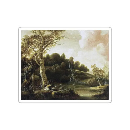 ESSELENS, Jacob - River Landscape (Artwork) STICKER Vinyl Die-Cut Decal White Die-Cut 4 Inch - The Sticker Space