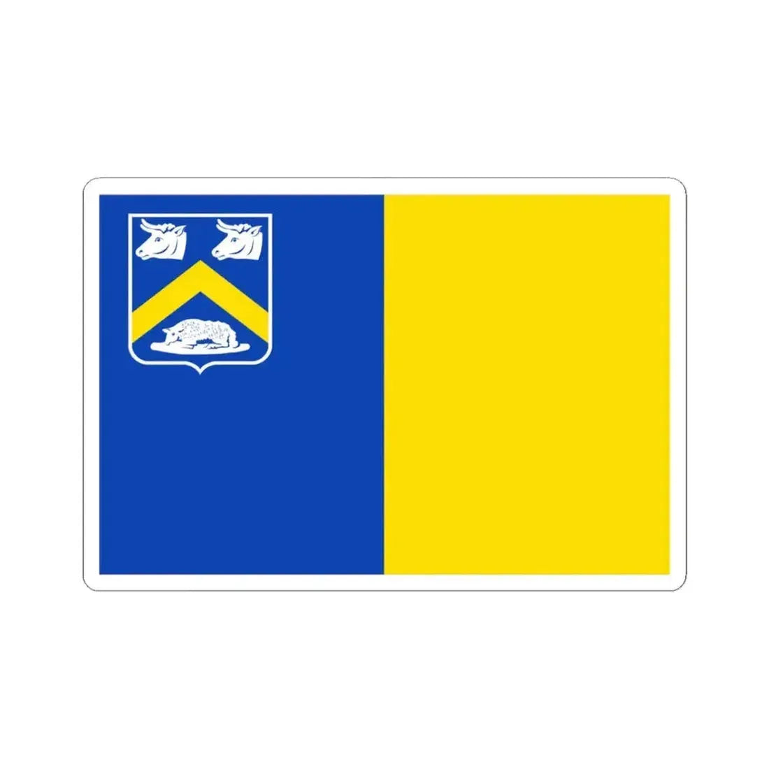 Essen B vlag (Belgium) STICKER Vinyl Kiss-Cut Decal 3 Inch White - The Sticker Space