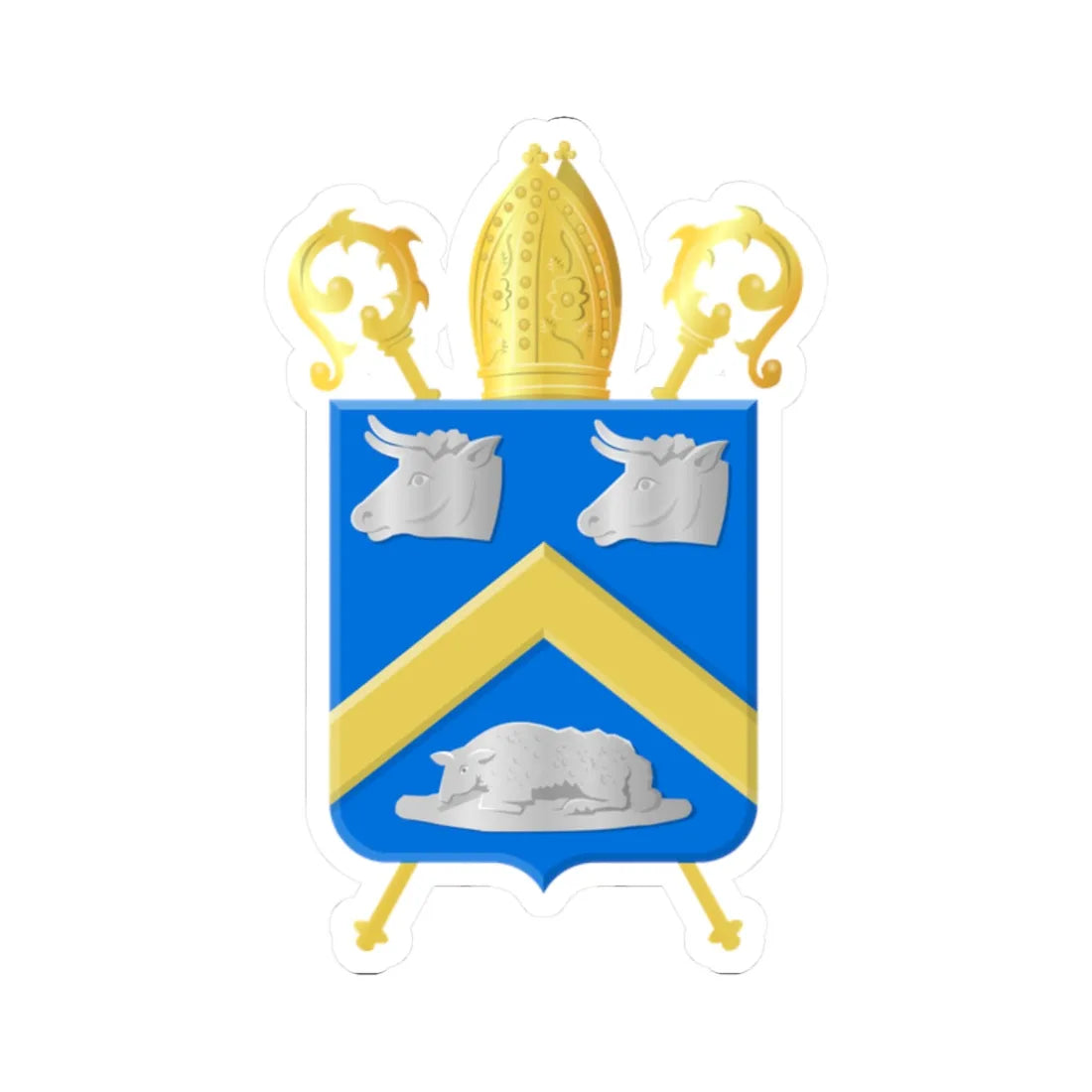 Essen B wapen2 (Belgium) (Coat of Arms) STICKER Vinyl Kiss-Cut Decal - The Sticker Space