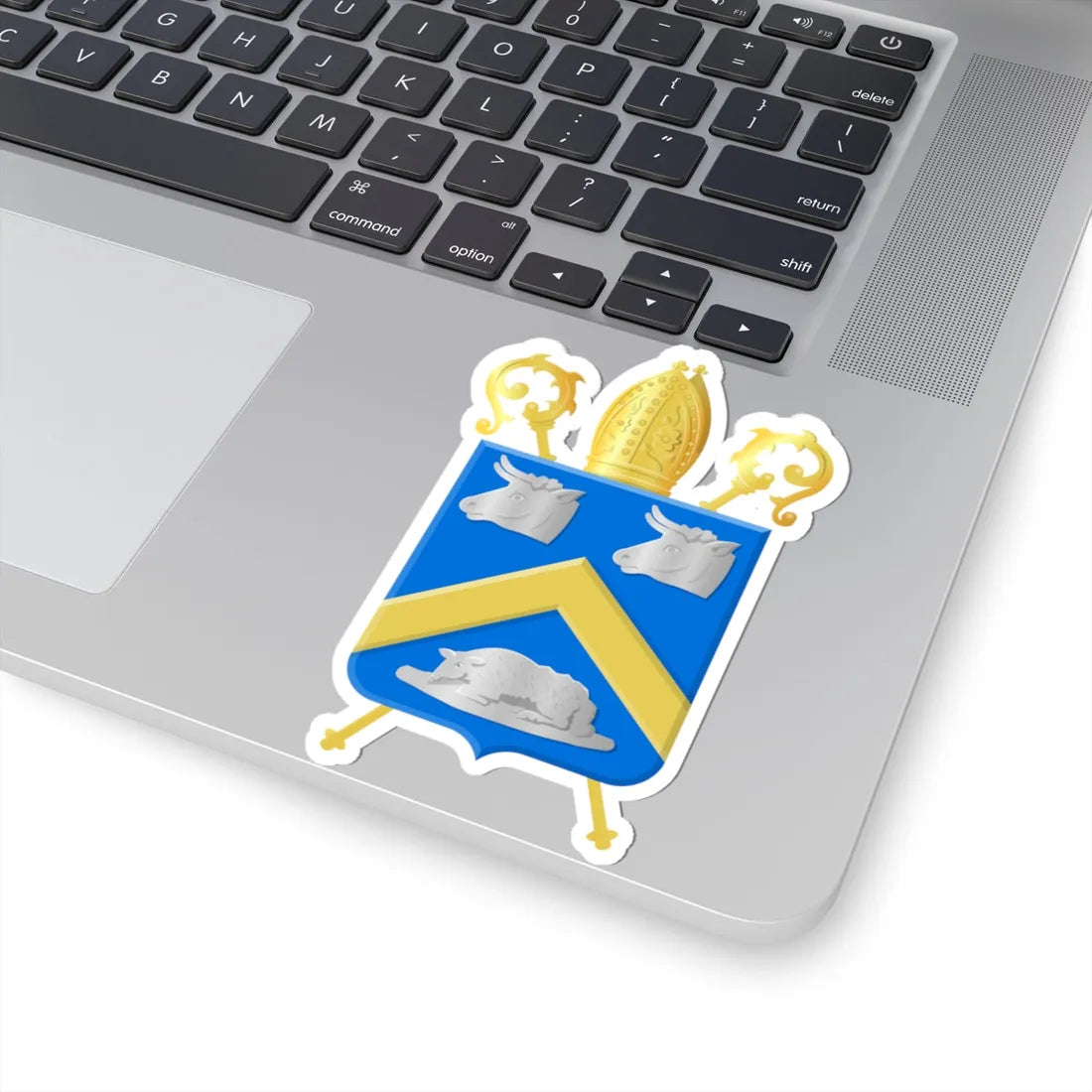Essen B wapen2 (Belgium) (Coat of Arms) STICKER Vinyl Kiss-Cut Decal - The Sticker Space