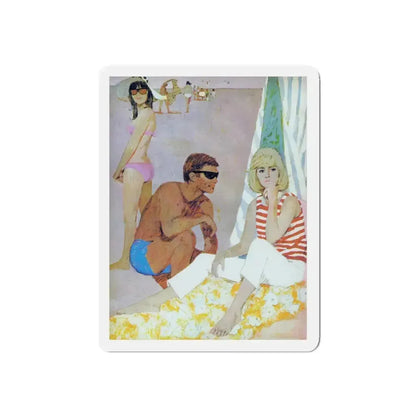 Essential Services, Cosmopolitan, September 1966 (Magazine Illustration) Refrigerator Magnet 4 Inch Die-Cut - The Sticker Space