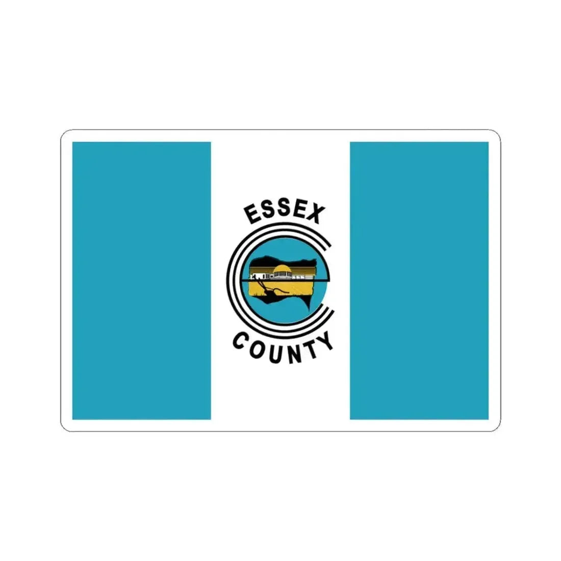 Essex County Ontario Flag pre-2014 (Canada) STICKER Vinyl Kiss-Cut Decal 3 Inch White - The Sticker Space