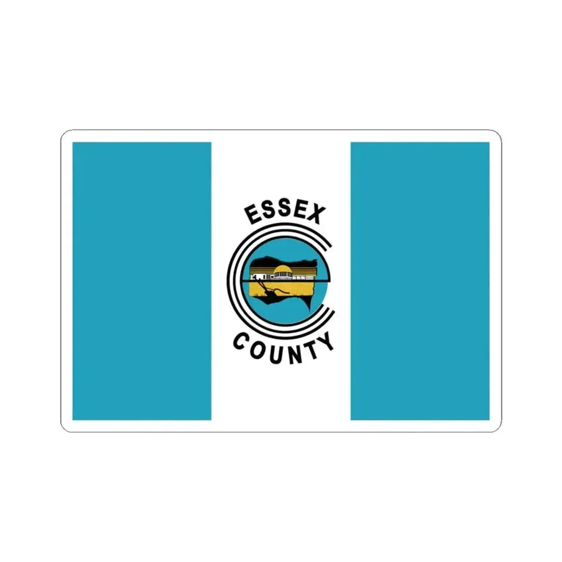 Essex County Ontario Flag pre-2014 (Canada) STICKER Vinyl Kiss-Cut Decal 4 Inch White - The Sticker Space