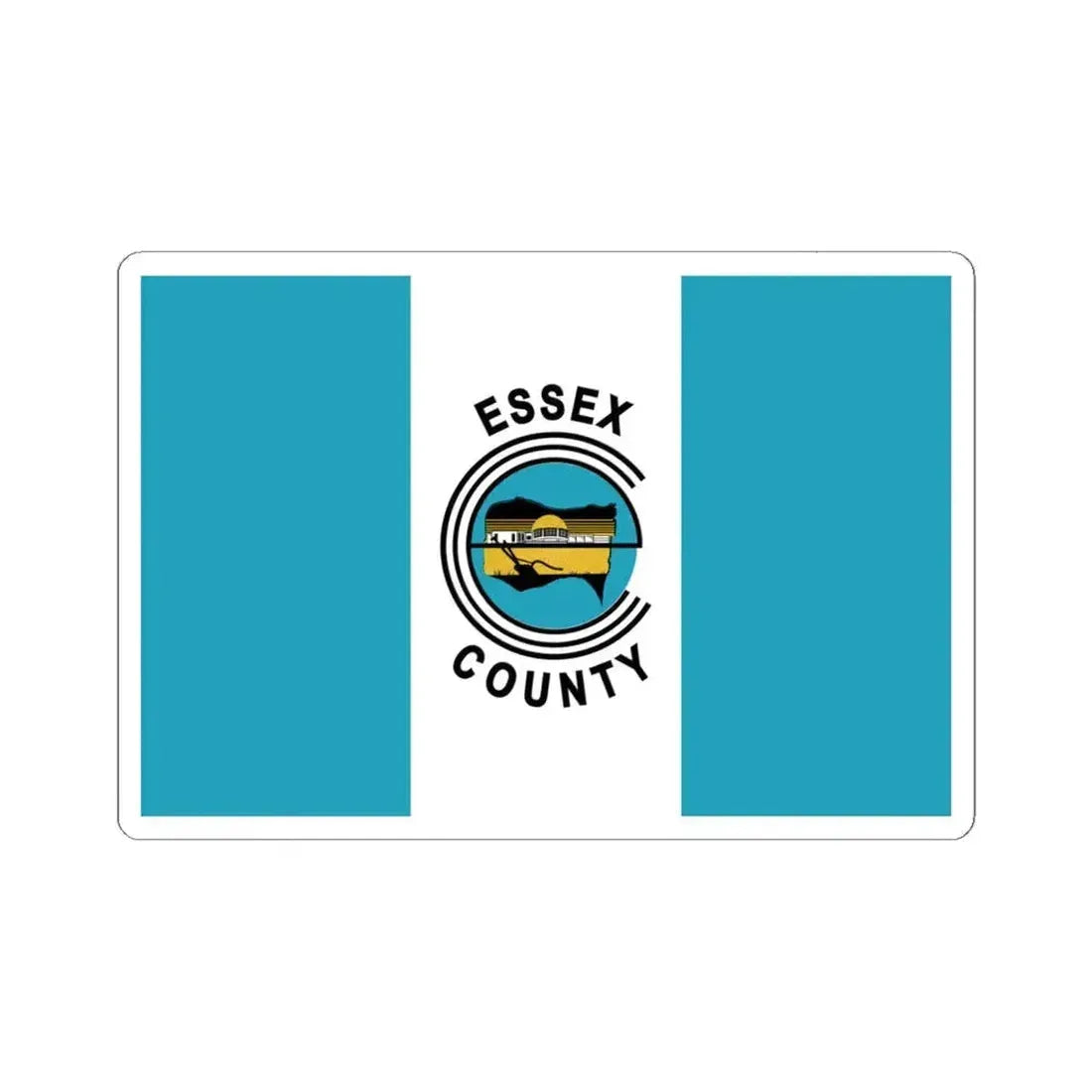 Essex County Ontario Flag pre-2014 (Canada) STICKER Vinyl Kiss-Cut Decal 6 Inch White - The Sticker Space