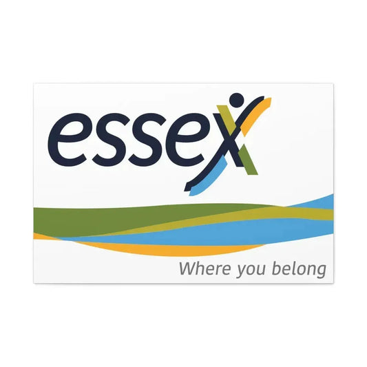 Essex Ontario Flag Canada - Canvas Wall Art 36" x 24" 1.25" - The Sticker Space