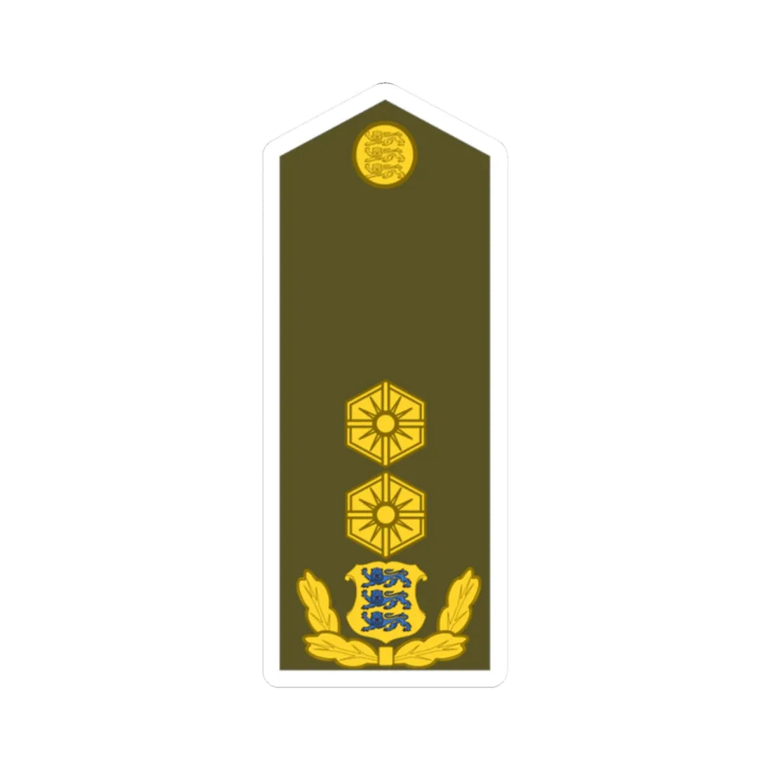 Estonia Army OF 7 (Estonia) (Military Rank) STICKER Vinyl Kiss-Cut Decal 2 Inch White - The Sticker Space