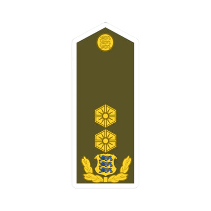 Estonia Army OF 7 (Estonia) (Military Rank) STICKER Vinyl Kiss-Cut Decal 2 Inch White - The Sticker Space