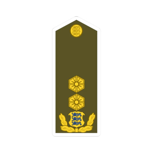 Estonia Army OF 7 (Estonia) (Military Rank) STICKER Vinyl Kiss-Cut Decal 2 Inch White - The Sticker Space