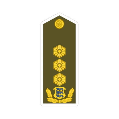 Estonia Army OF 8 (Estonia) (Military Rank) STICKER Vinyl Kiss-Cut Decal 4 Inch White - The Sticker Space
