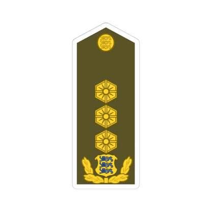 Estonia Army OF 8 (Estonia) (Military Rank) STICKER Vinyl Kiss-Cut Decal 6 Inch White - The Sticker Space