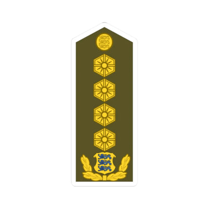 Estonia Army OF 9 (Estonia) (Military Rank) STICKER Vinyl Kiss-Cut Decal 2 Inch White - The Sticker Space