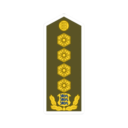 Estonia Army OF 9 (Estonia) (Military Rank) STICKER Vinyl Kiss-Cut Decal 2 Inch White - The Sticker Space