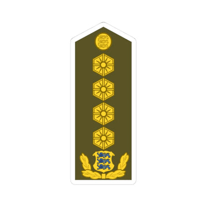 Estonia Army OF 9 (Estonia) (Military Rank) STICKER Vinyl Kiss-Cut Decal 3 Inch White - The Sticker Space