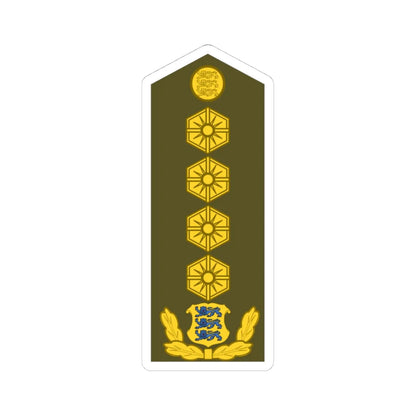 Estonia Army OF 9 (Estonia) (Military Rank) STICKER Vinyl Kiss-Cut Decal 4 Inch White - The Sticker Space