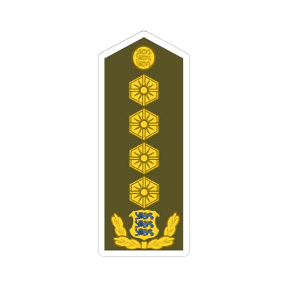 Estonia Army OF 9 (Estonia) (Military Rank) STICKER Vinyl Kiss-Cut Decal 6 Inch White - The Sticker Space
