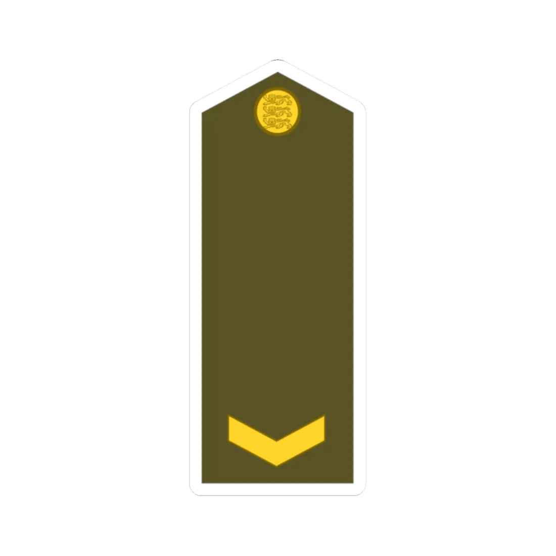 Estonia Army OR 6 (Estonia) (Military Rank) STICKER Vinyl Kiss-Cut Decal 2 Inch White - The Sticker Space