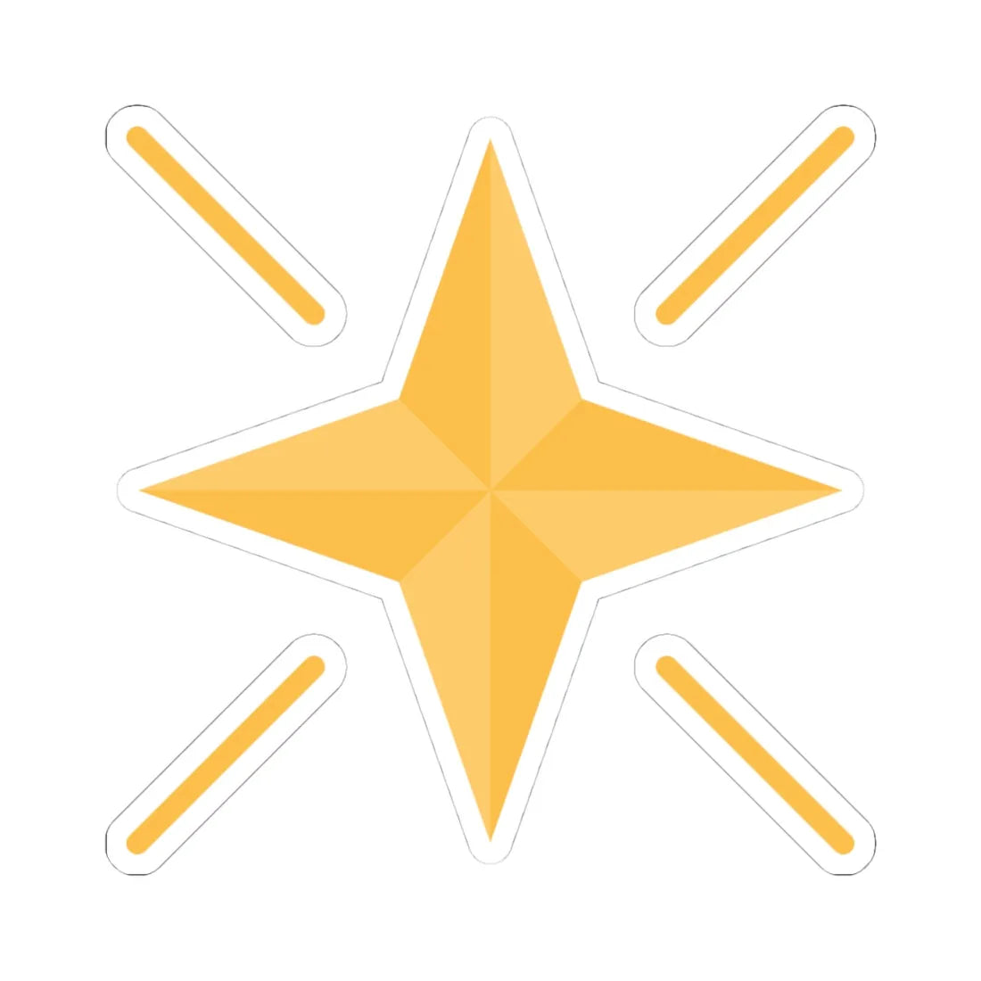 Estrella Argentina Oro (Argentina) (Coat of Arms) STICKER Vinyl Kiss-Cut Decal 4 Inch White - The Sticker Space